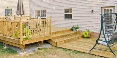 ground level deck and patio