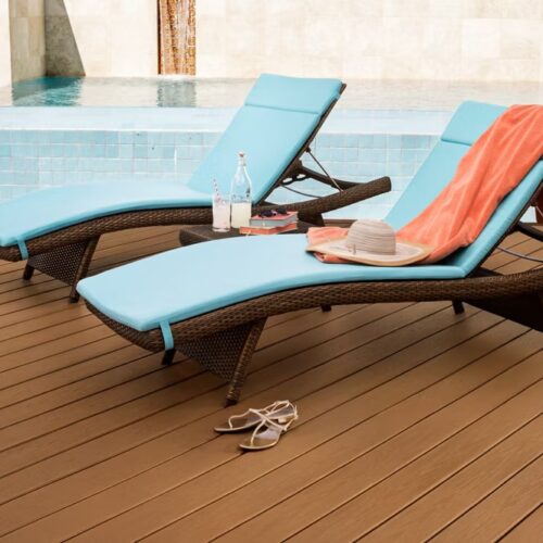 trex enhance deck with sun chairs