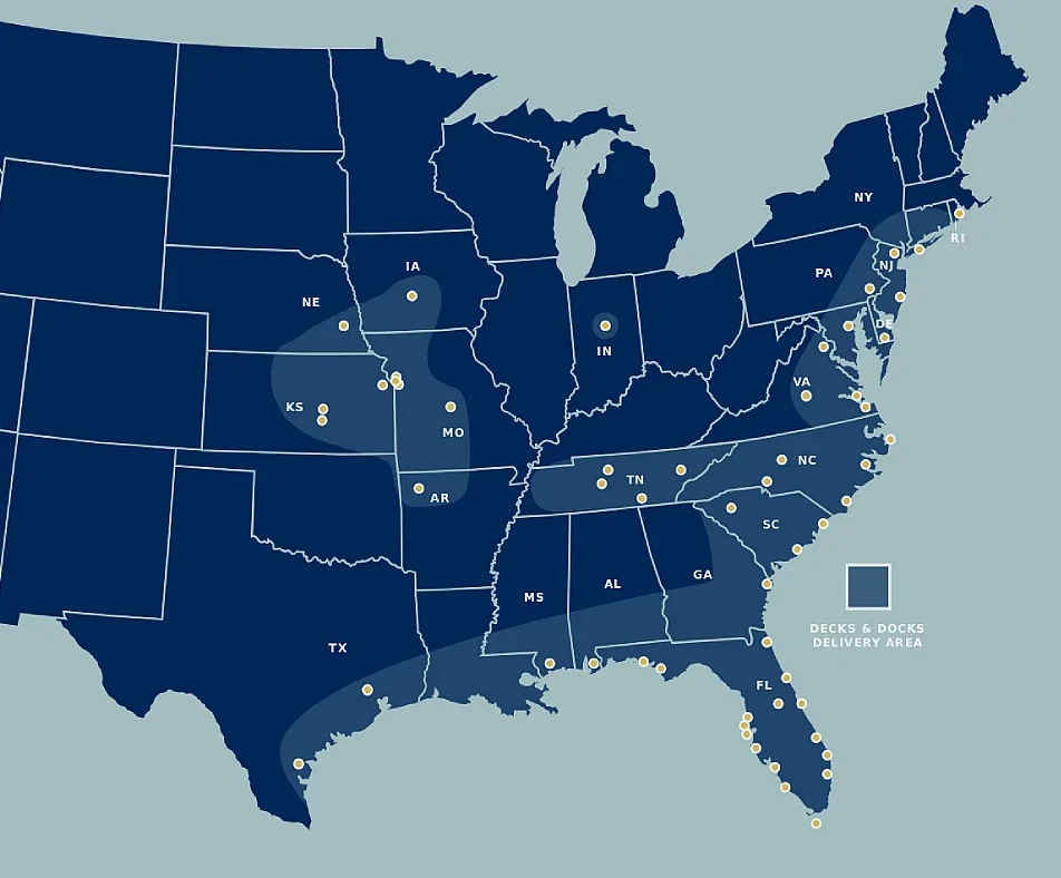 decks and docks locations map