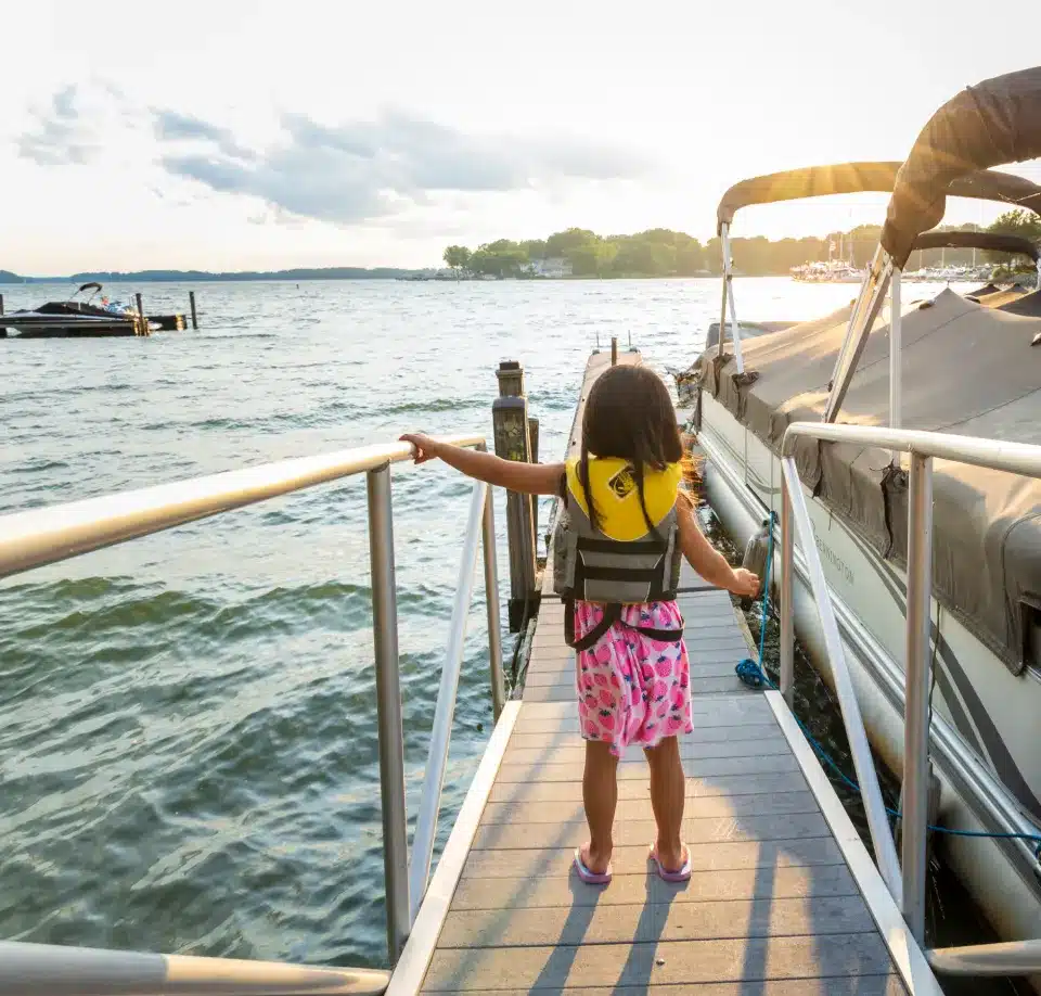 little girl at lake norman nc