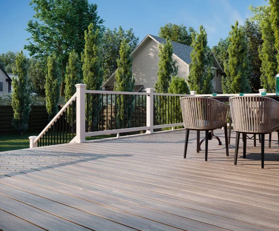 trex deck in gray
