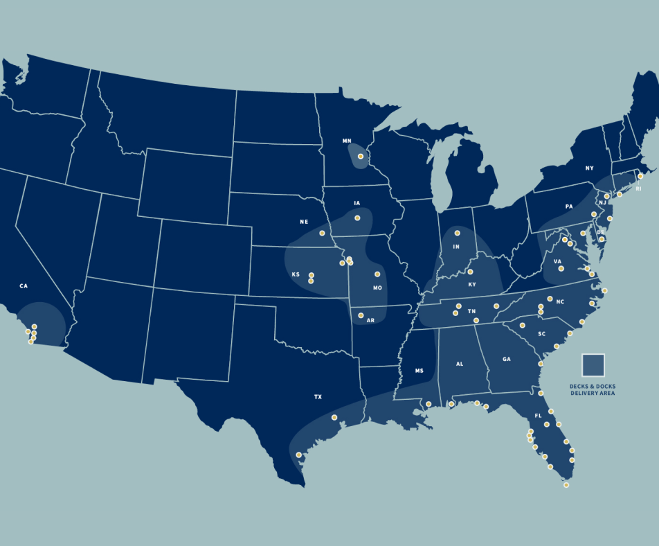 Decks and Docks locations across the United States