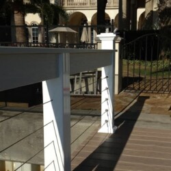 Azek Rail: Custom in White , Lighting & Railing