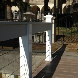 Azek Rail: Custom in White , Lighting & Railing