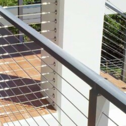 Westbury aluminum top rail with Atlantis Rail cable railing , Lighting & Railing